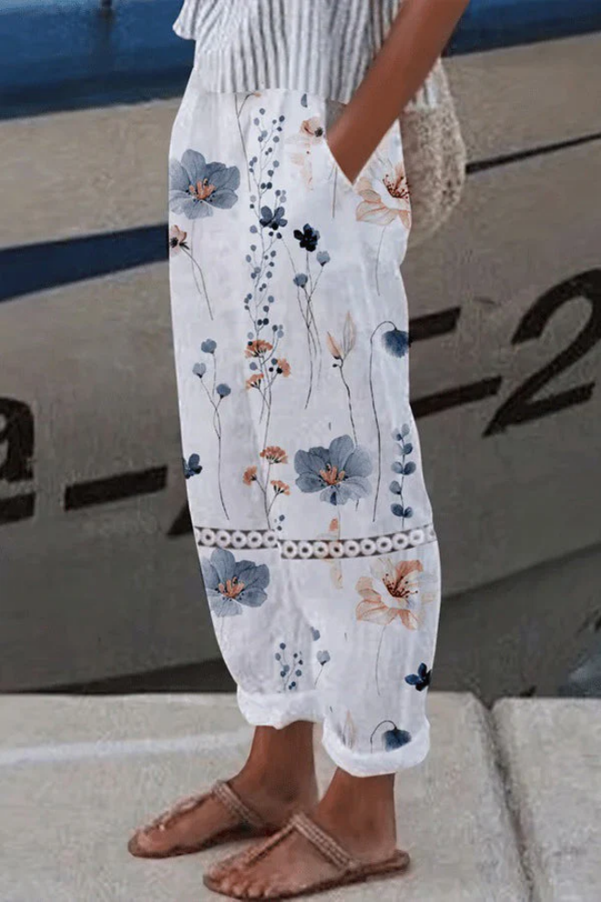 Aliams | Casual Unique Printed Button Pocket Pants