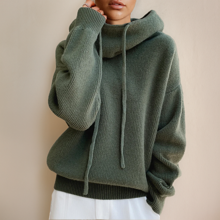Damen Hoodie Weicher Strick Für Gemütlichkeit