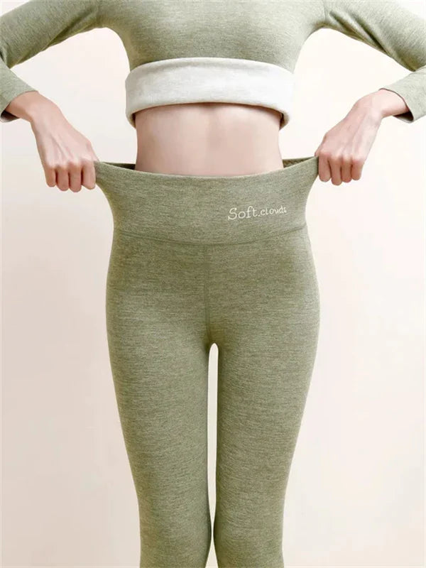 Damen Winter Leggings mit Figurformendem Design