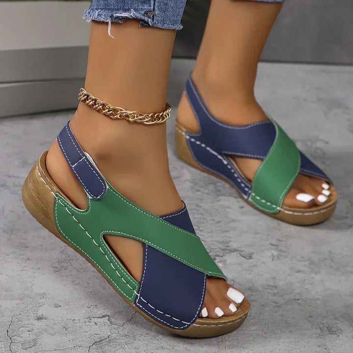 Aliams | Damenschuhe mit Kontrastierendem Keilabsatz
