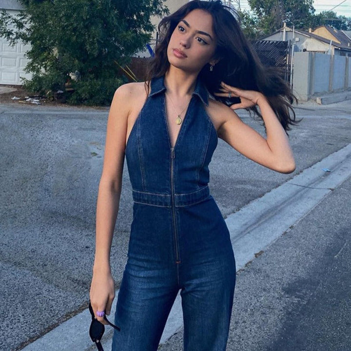 Aliams | Denim Overall mit Neckholder