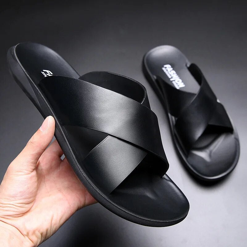 Aliams | Bequeme Rutschfeste Ledersandalen