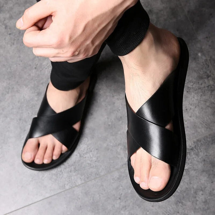 Aliams | Bequeme Rutschfeste Ledersandalen