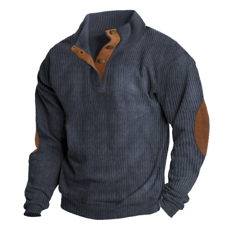Herrenpullover mit Knöpfen