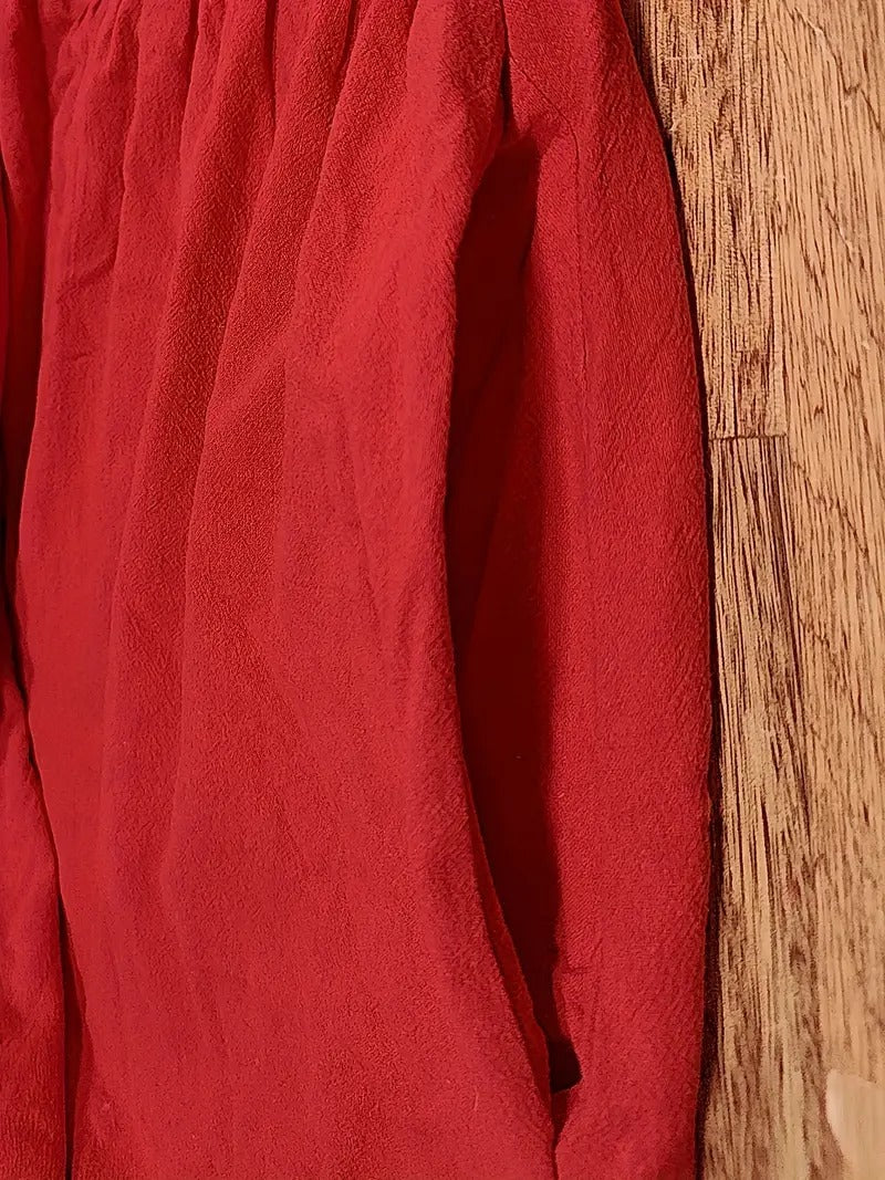 Aliams | Raffinierte Leinen Sommerkleid mit Praktischen Taschen