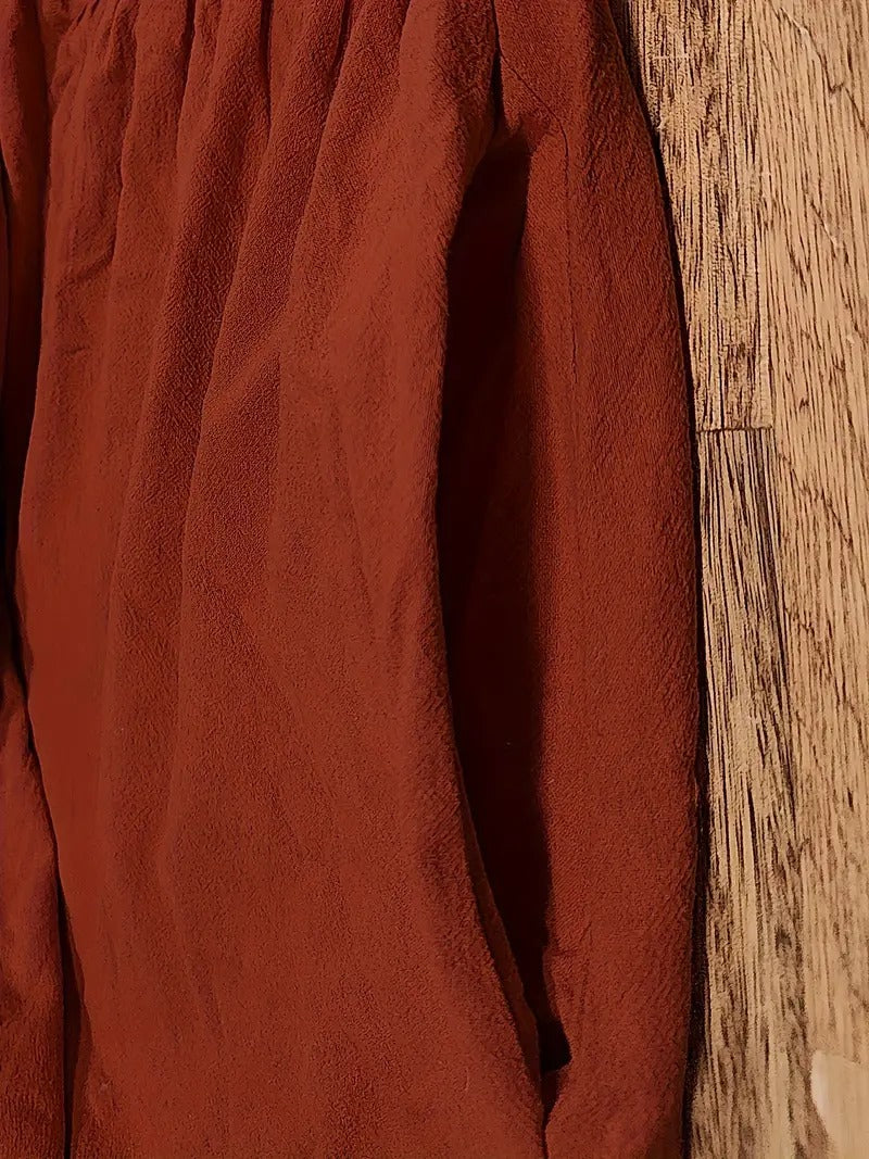 Aliams | Raffinierte Leinen Sommerkleid mit Praktischen Taschen