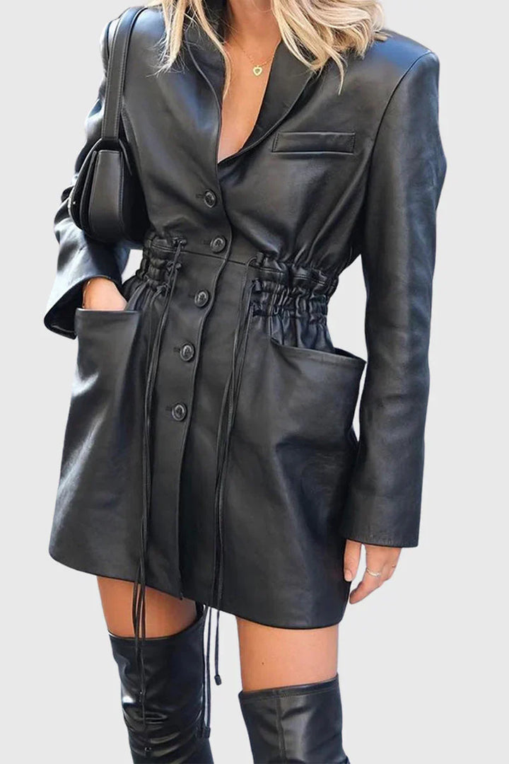 Damen Lange Mantel Mit Taschen Für Alltag Und Stil