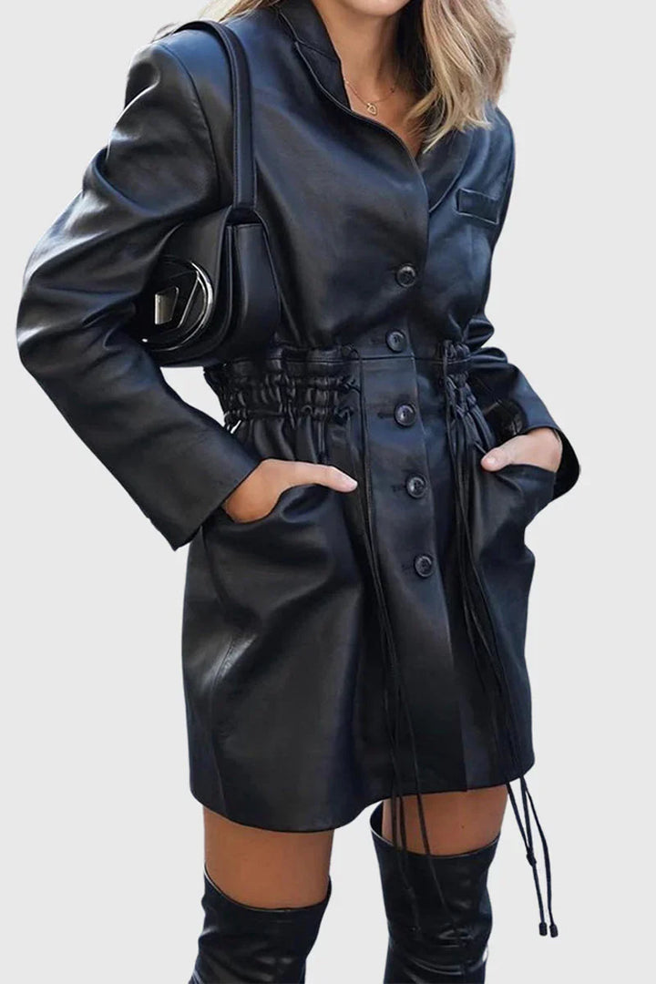 Damen Lange Mantel Mit Taschen Für Alltag Und Stil