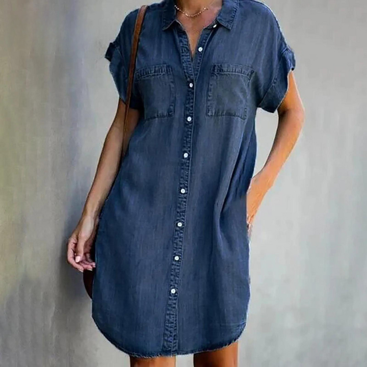 Aliams | Elegantes Denim Kleid