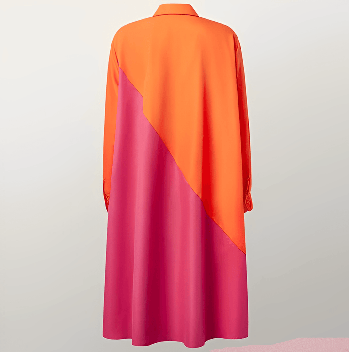 Aliams | Hemdblusenkleid mit Umlegekragen & Dreiviertelärmel