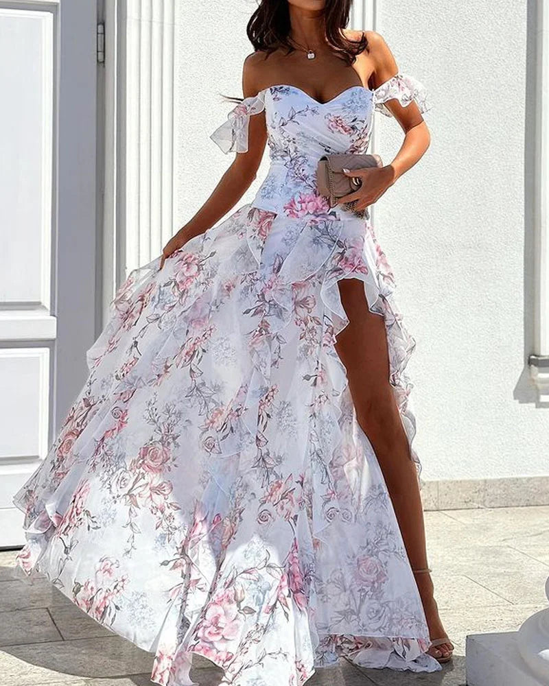 Aliams | Elegantes Geblümtes Kleid