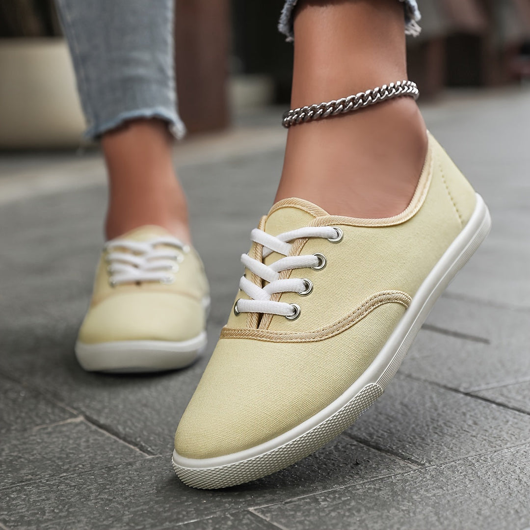 Aliams | Bequeme Niedrige Canvas Schnürschuhe