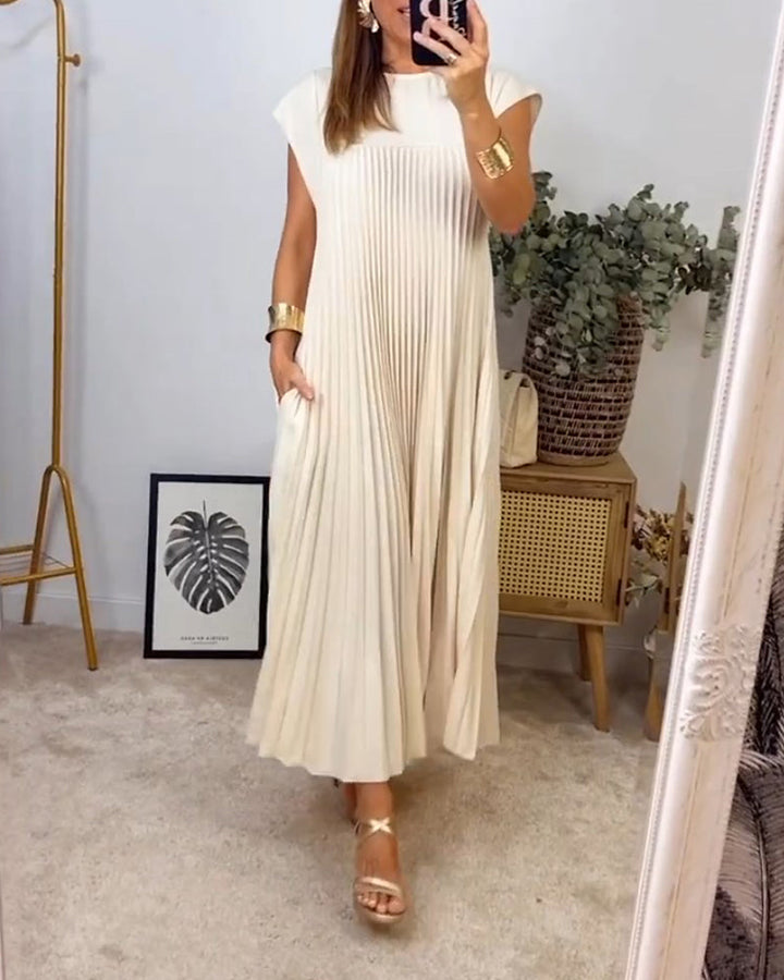 Aliams | Ärmelloses Plisseekleid