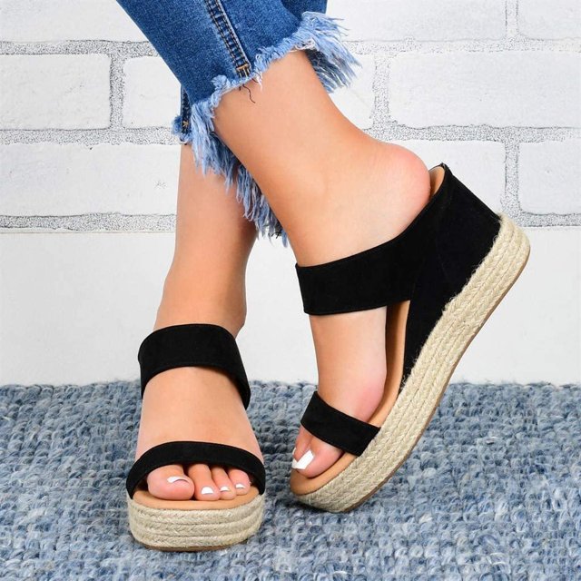 Damen Sommer-Sandalen Mit Dicker Sohle