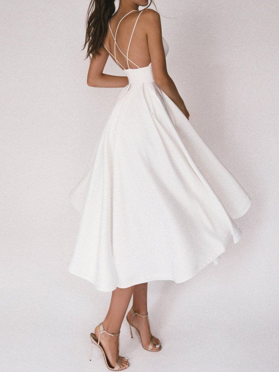 Aliams | Elegantes Midi-Kleid mit Trägern für Damen
