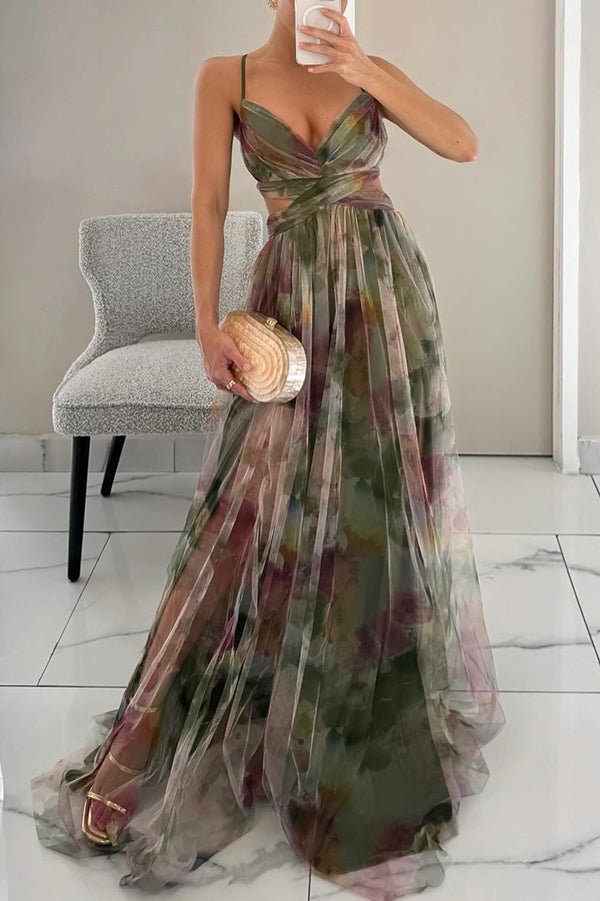 Aliams | Elegante Maxikleid Im Schönem Blumenmuster