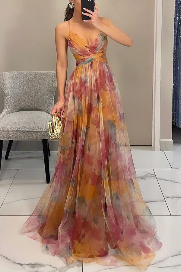 Aliams | Elegante Maxikleid Im Schönem Blumenmuster
