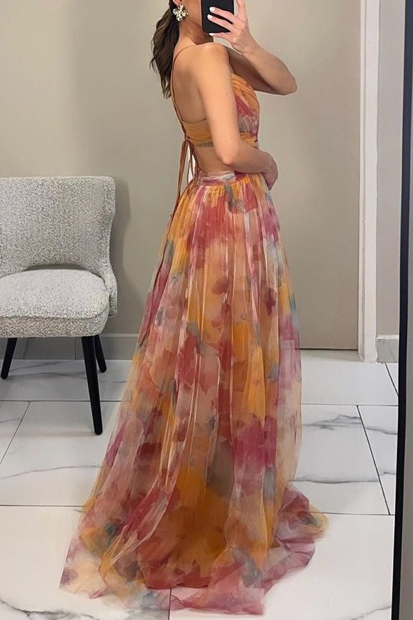 Aliams | Elegante Maxikleid Im Schönem Blumenmuster