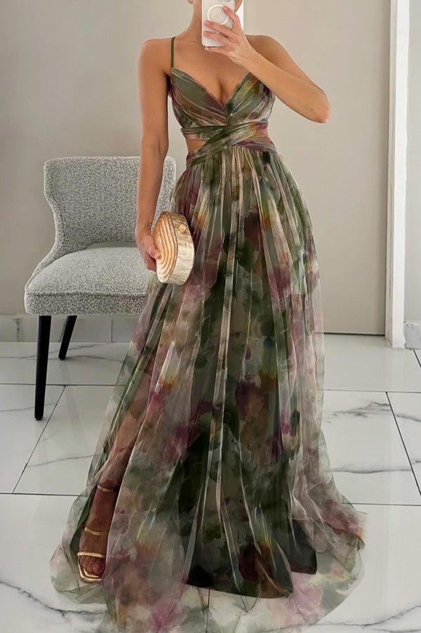 Aliams | Elegante Maxikleid Im Schönem Blumenmuster