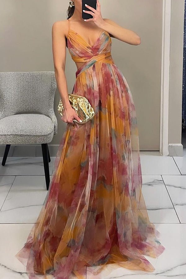 Aliams | Elegante Maxikleid Im Schönem Blumenmuster