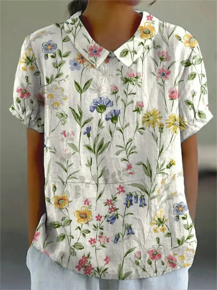 Flora T-Shirt – Elegantes und Zeitloses Oberteil