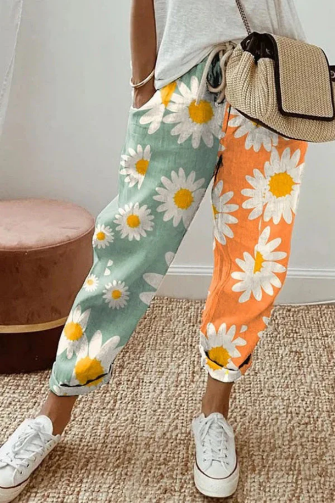 Aliams | Casual Unique Printed Button Pocket Pants