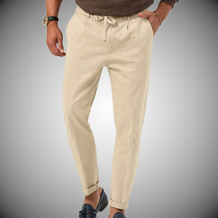 Aliams | Herren Chino Hose Weiß Stoffhose