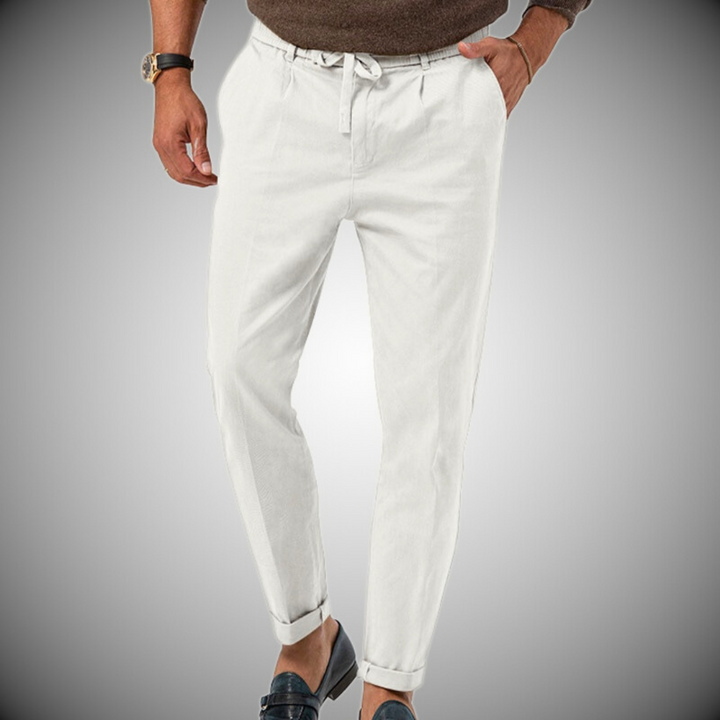 Aliams | Herren Chino Hose Weiß Stoffhose