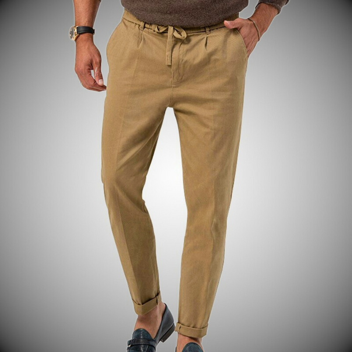Aliams | Herren Chino Hose Weiß Stoffhose