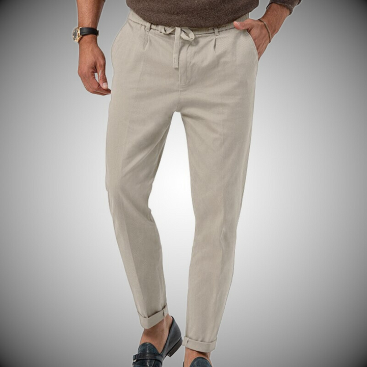 Aliams | Herren Chino Hose Weiß Stoffhose
