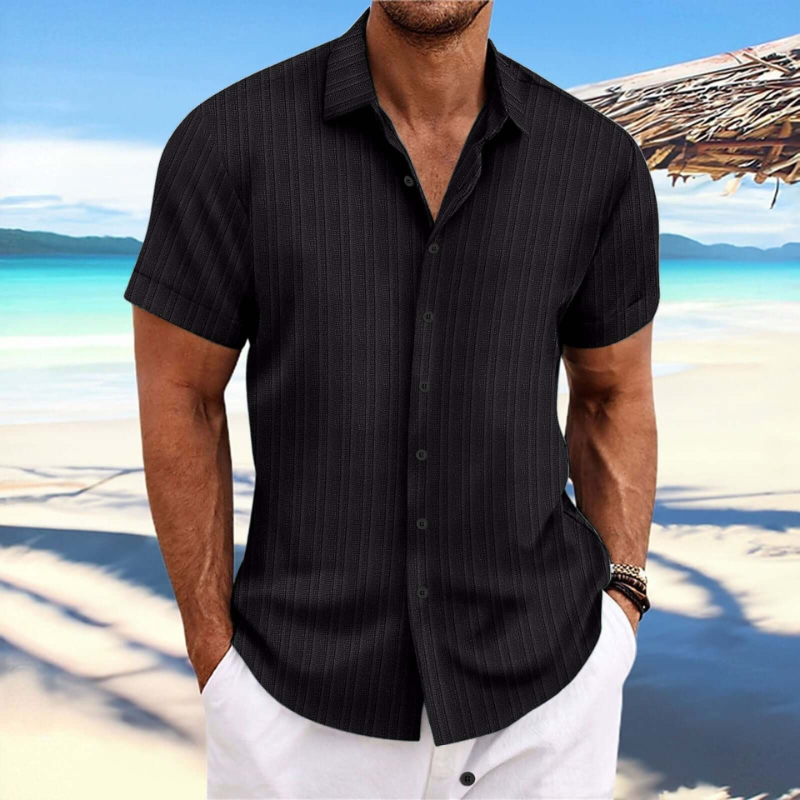 Aliams | Herren Kurzarm Hemd Sommer