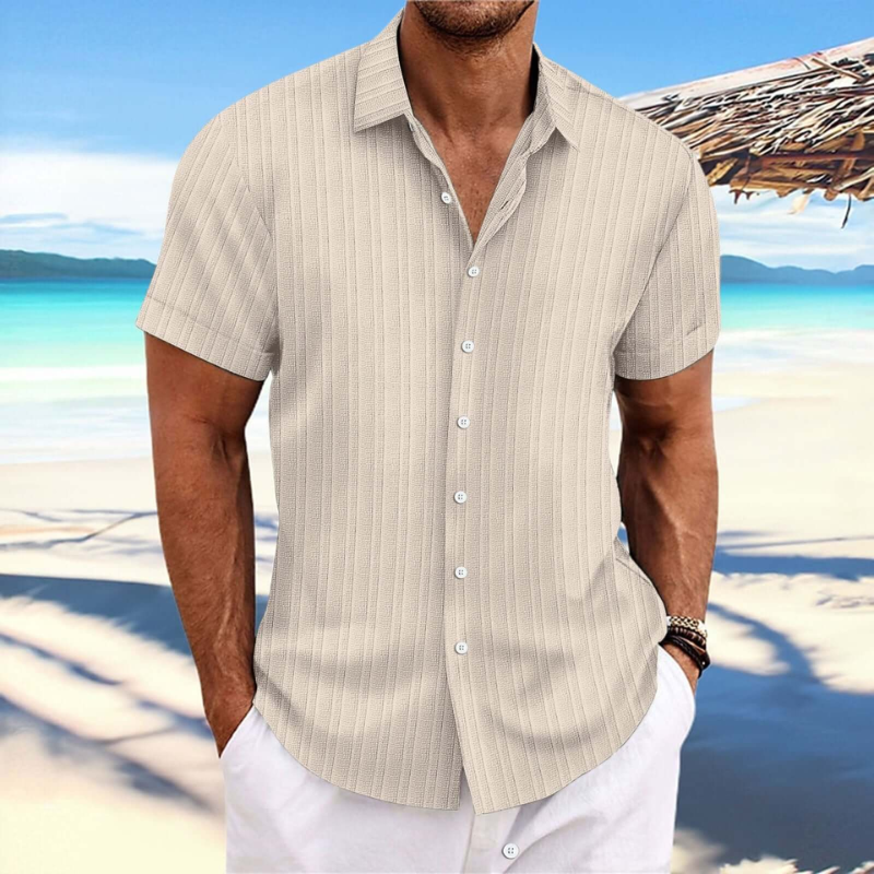 Aliams | Herren Kurzarm Hemd Sommer