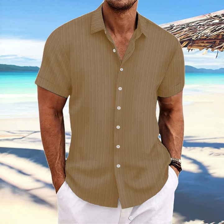 Aliams | Herren Kurzarm Hemd Sommer