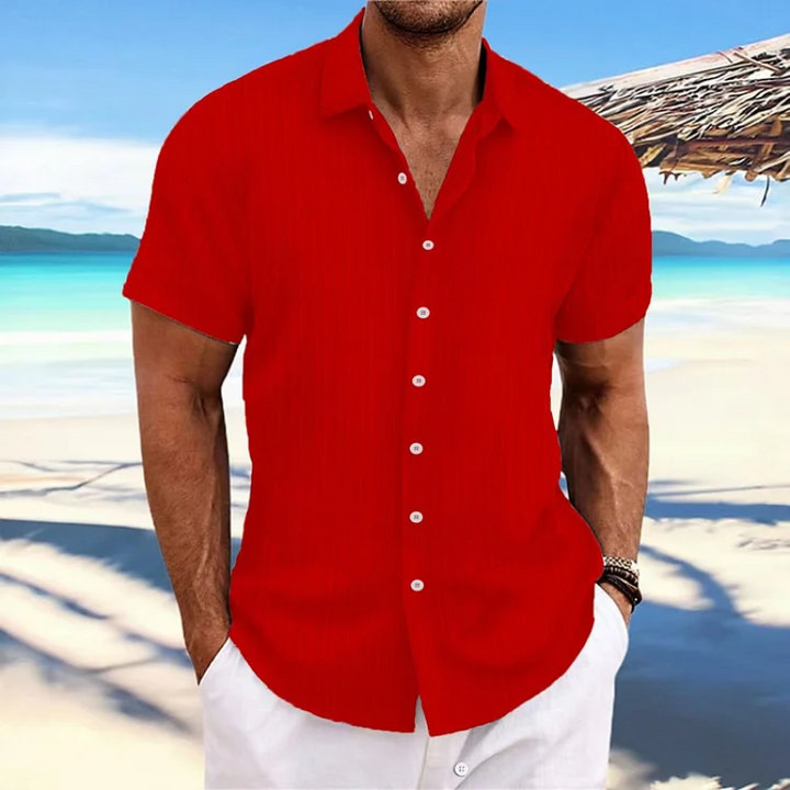 Aliams | Herren Kurzarm Hemd Sommer