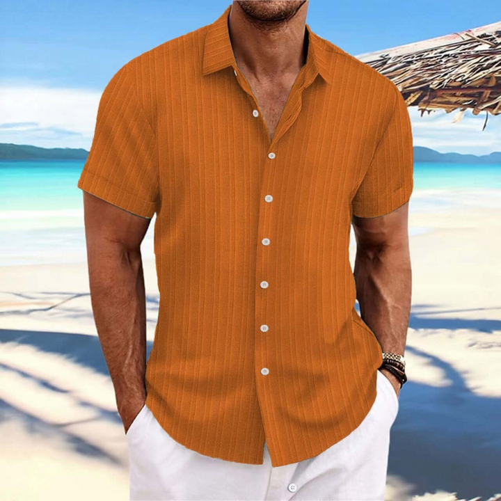 Aliams | Herren Kurzarm Hemd Sommer