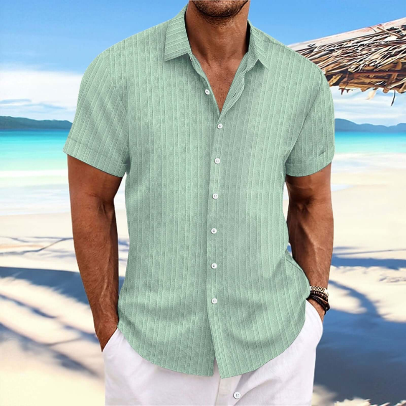 Aliams | Herren Kurzarm Hemd Sommer