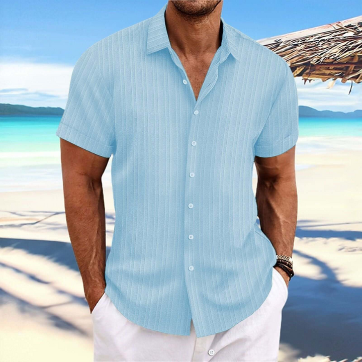 Aliams | Herren Kurzarm Hemd Sommer