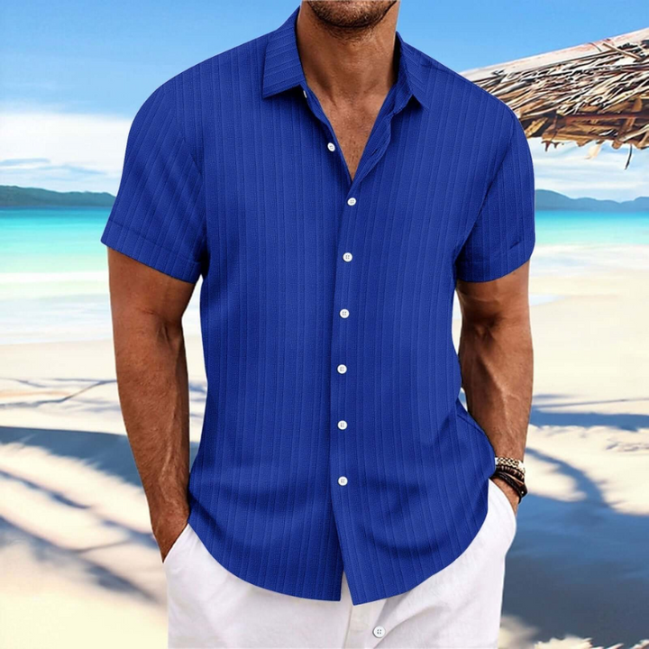 Aliams | Herren Kurzarm Hemd Sommer
