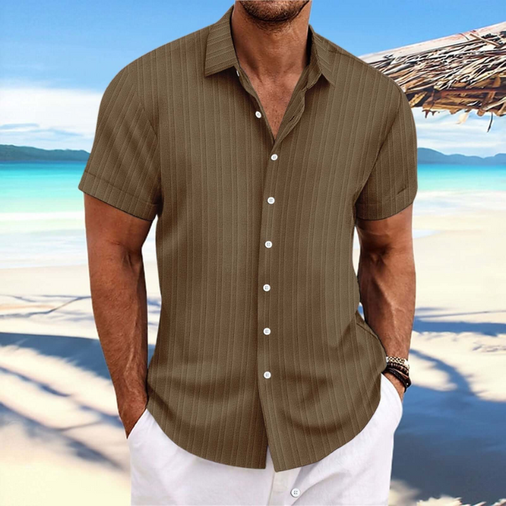 Aliams | Herren Kurzarm Hemd Sommer