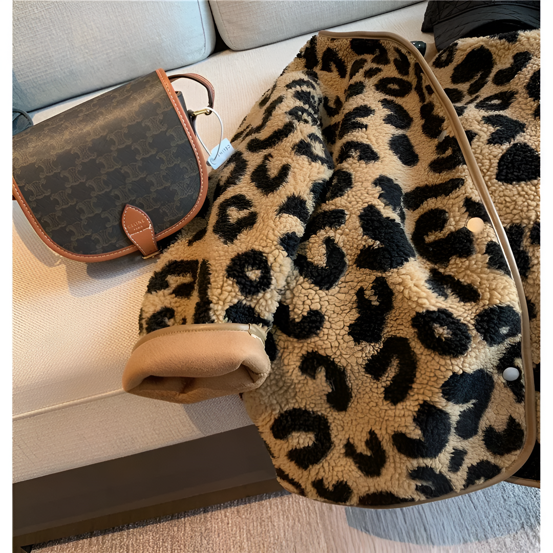 Aliams | Gemütlicher & Schicker Leopardenmuster Mantel