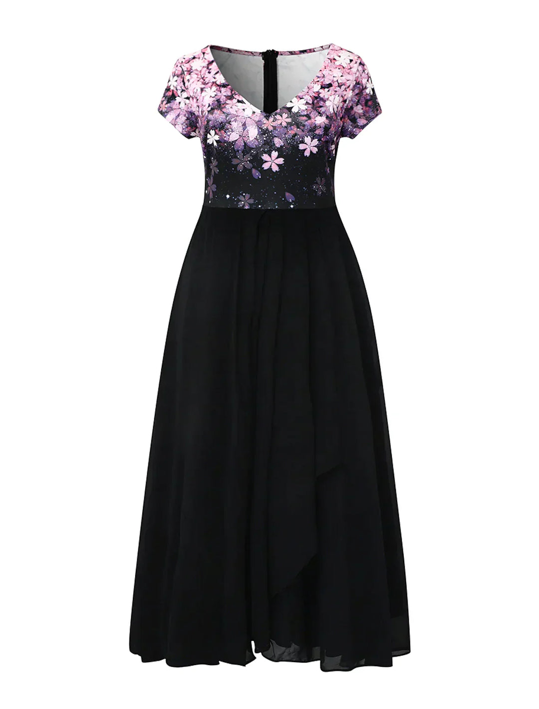 Aliams | Elegantes Midi Kleid mit Blumen-Spitze