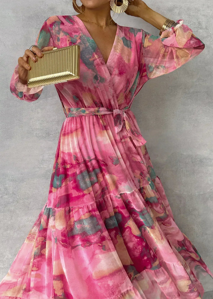 Damen Sommerkleid langarm locker für Alltag & Urlaub