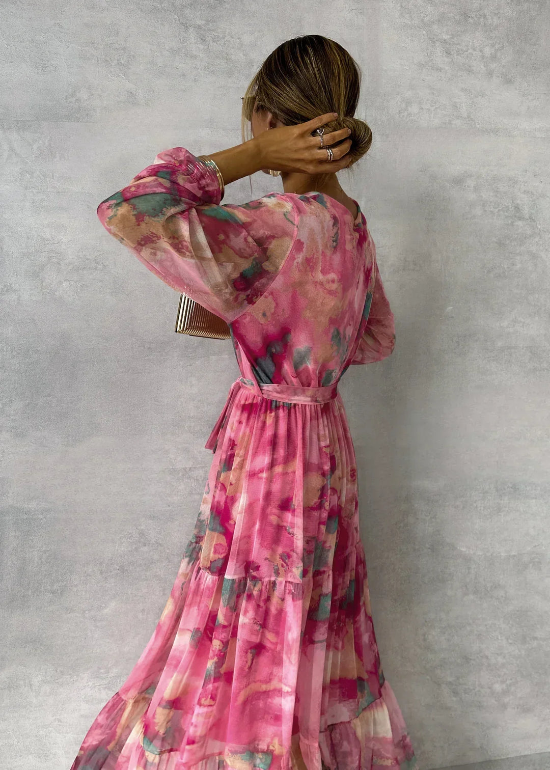 Damen Sommerkleid langarm locker für Alltag & Urlaub