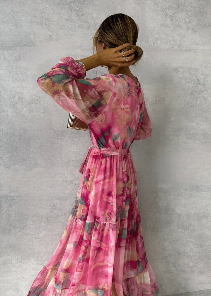 Damen Sommerkleid langarm locker für Alltag & Urlaub