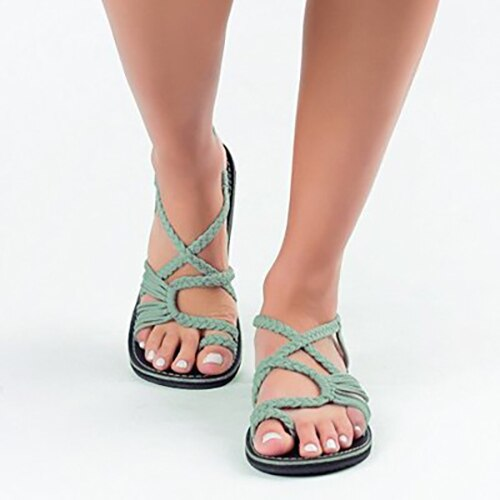 Aliams | Stylische flache Sandalen aus Palmenblättern Bequeme und schicke Sommerschuhe