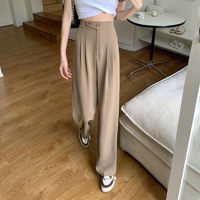 Aliams | Damen-Hose Aus Seide mit Weitem Bein Leicht, Atmungsaktiv, Knitterfrei, Bequem und Aus Hochwertigem Stoff