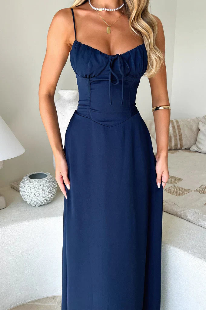 Aliams | Elegantes Ärmelloses Maxikleid mit Schnürung für Frauen