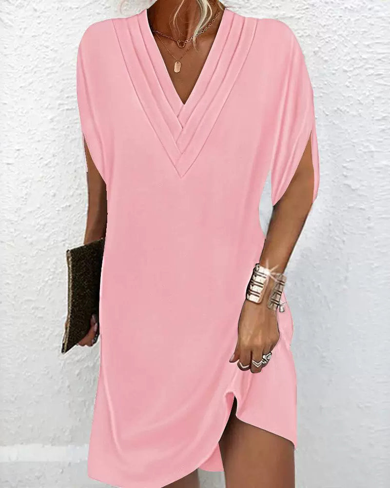 Aliams | Elegantes Kleid mit Geschlitzten Ärmeln