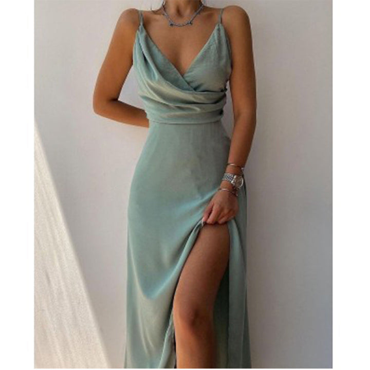 Aliams | Elegantes V-Ausschnitt Spaghetti Träger Prom Formales Kleid