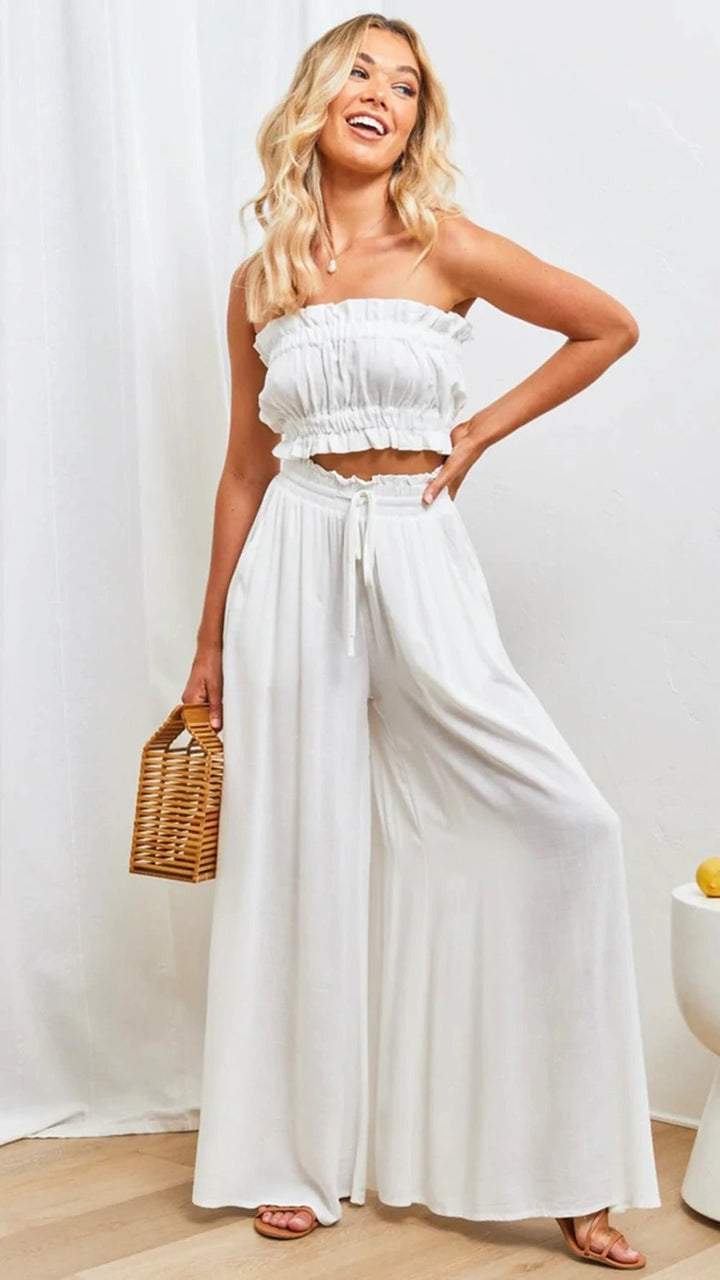 Aliams | Flare Sommerhose Aus Leinen